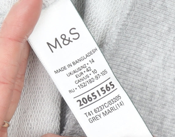 Womens UK Size 14 Marks and Spencer Grey Pullover Sweatshirt