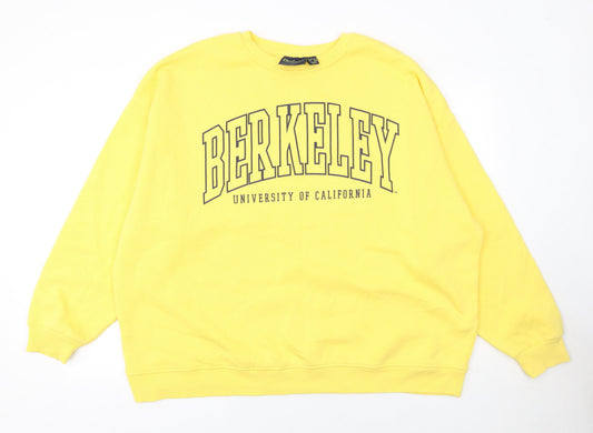 Womens UK Size XL Primark Yellow Pullover Sweatshirt