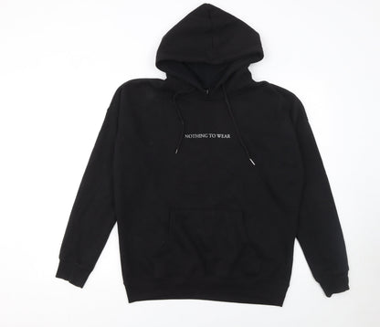 Womens UK Size M New Look Black Pullover Hoodie