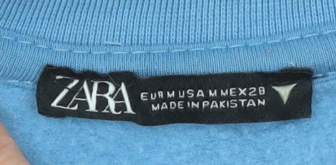 Womens UK Size M Zara Blue Pullover Sweatshirt