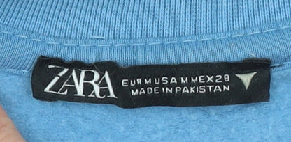Womens UK Size M Zara Blue Pullover Sweatshirt