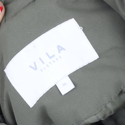 Womens UK Size M VILA Green Parka Coat