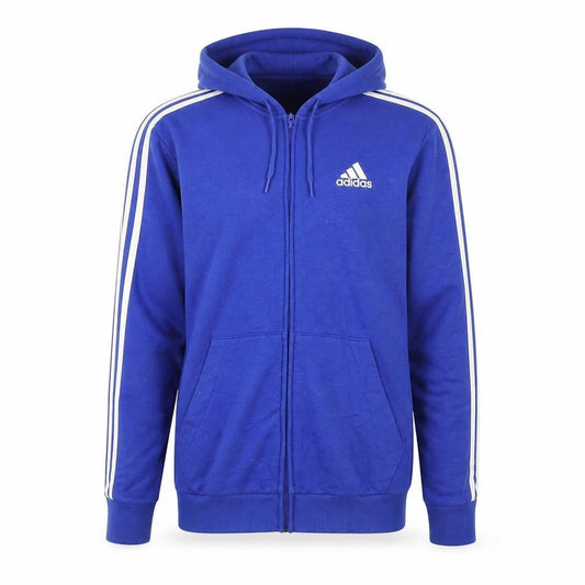 adidas Men's Blue Small Full Zip Hooded Sports Jacket