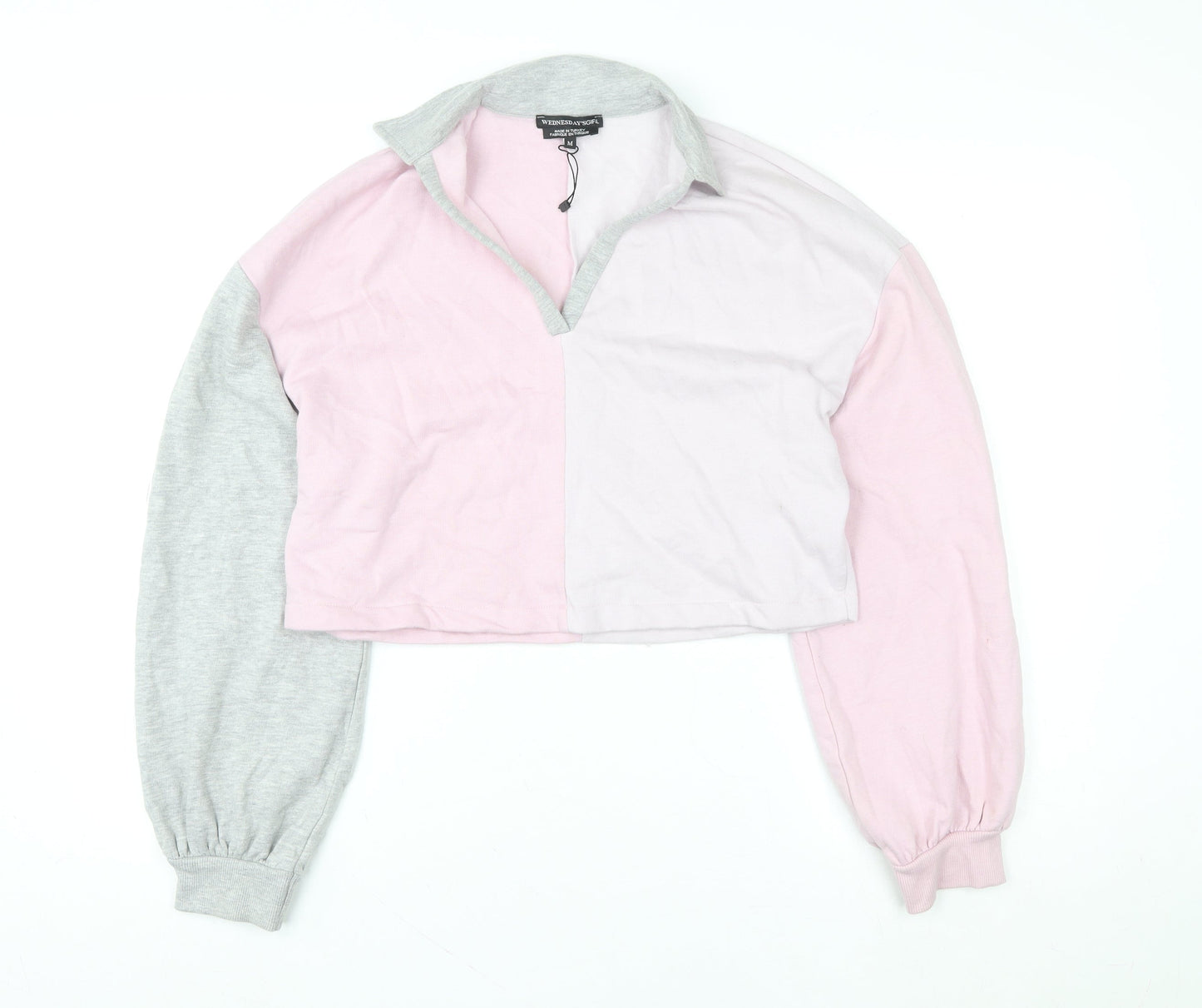 Womens UK Size M Wednesday's Girl Pink Pullover Sweatshirt