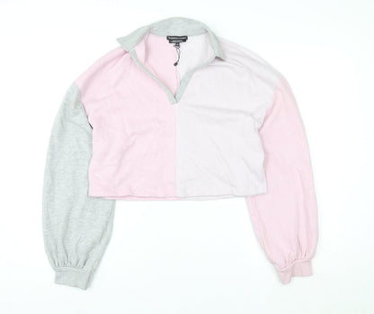 Womens UK Size M Wednesday's Girl Pink Pullover Sweatshirt