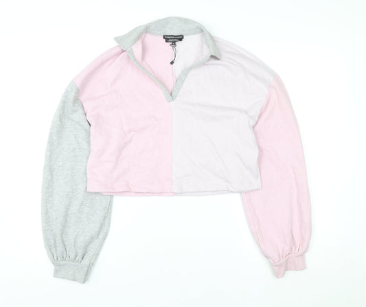 Womens UK Size M Wednesday's Girl Pink Pullover Sweatshirt