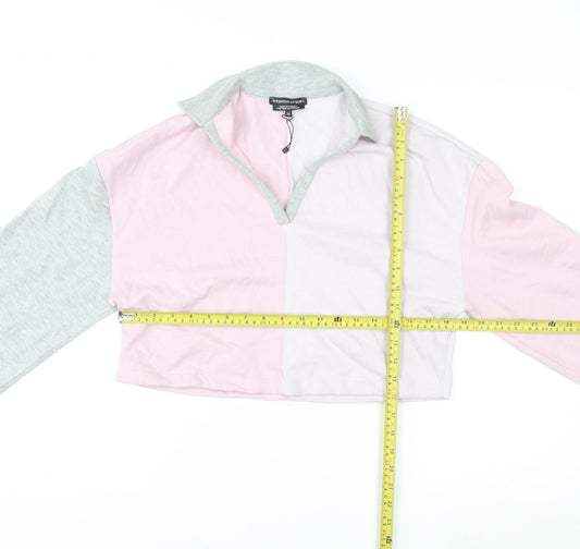 Womens UK Size M Wednesday's Girl Pink Pullover Sweatshirt