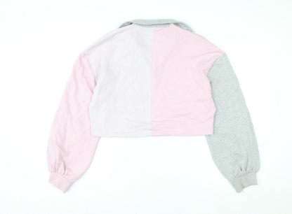 Womens UK Size M Wednesday's Girl Pink Pullover Sweatshirt