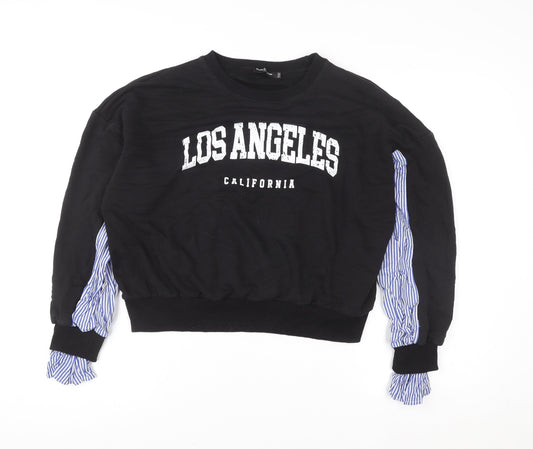 Womens UK Size S Drôle de Copine Black Pullover Sweatshirt