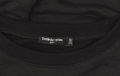 Womens UK Size S Drôle de Copine Black Pullover Sweatshirt