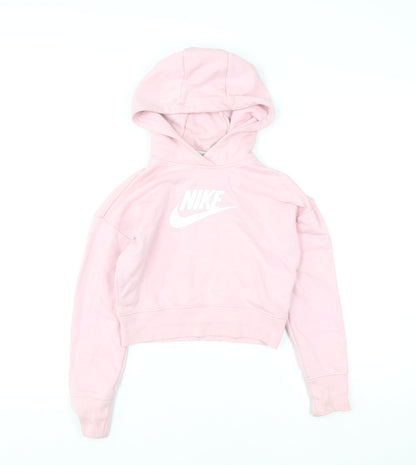 Girls UK Size S Nike Pink Pullover Hoodie