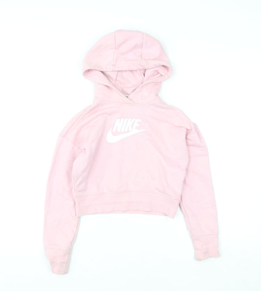 Girls UK Size S Nike Pink Pullover Hoodie
