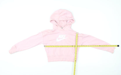 Girls UK Size S Nike Pink Pullover Hoodie