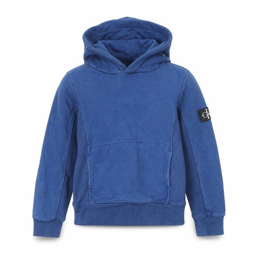 Boys UK Size 8 Years Calvin Klein Jeans Blue Pullover Hoodie
