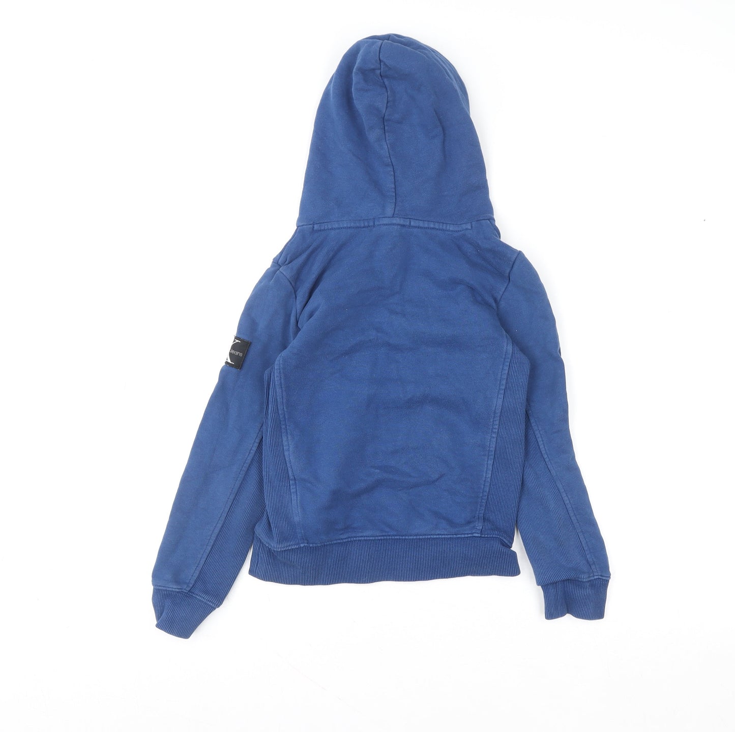 Boys UK Size 8 Years Calvin Klein Jeans Blue Pullover Hoodie