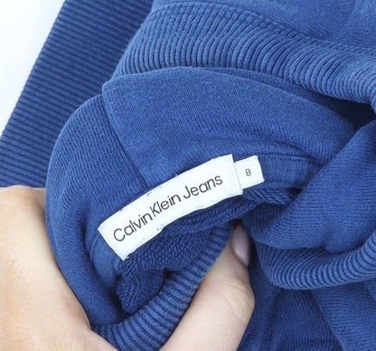 Boys UK Size 8 Years Calvin Klein Jeans Blue Pullover Hoodie