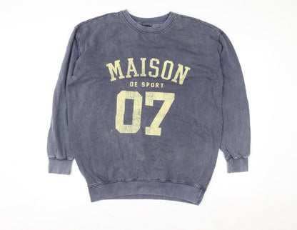 Womens UK Size S New Look Blue Pullover Sweatshirt