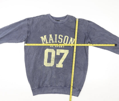 Womens UK Size S New Look Blue Pullover Sweatshirt