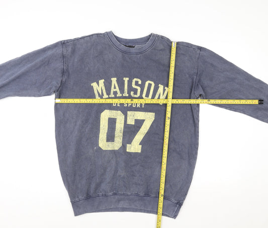 Womens UK Size S New Look Blue Pullover Sweatshirt