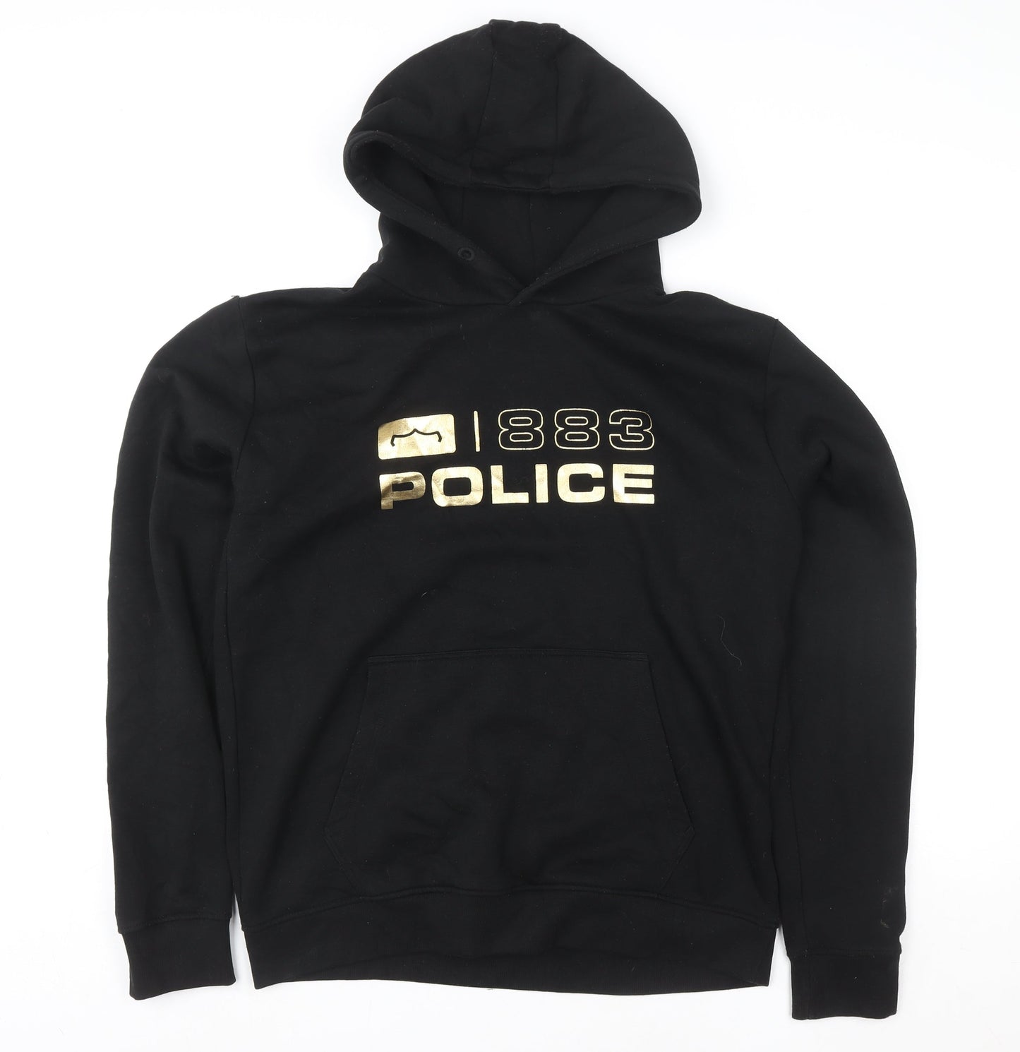 Womens UK Size L 883 Police Black Pullover Hoodie