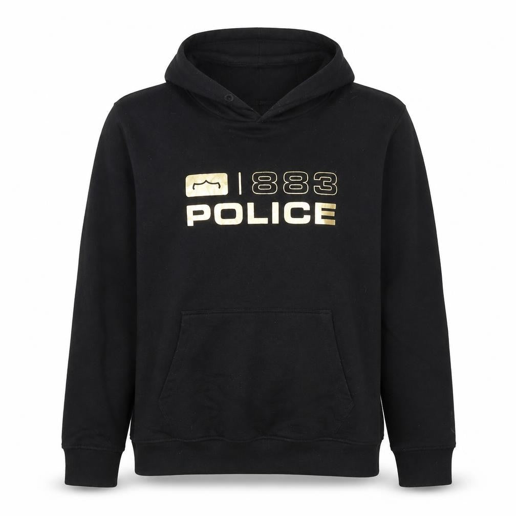 Womens UK Size L 883 Police Black Pullover Hoodie