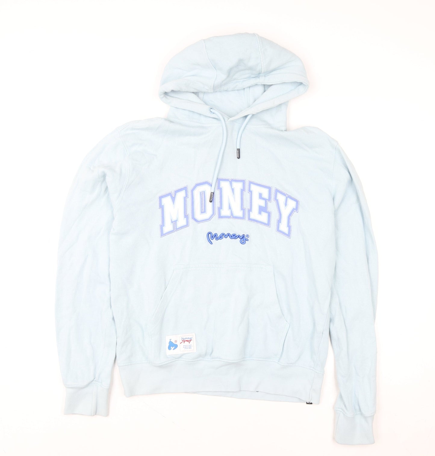 Womens UK Size S Money Blue Pullover Hoodie