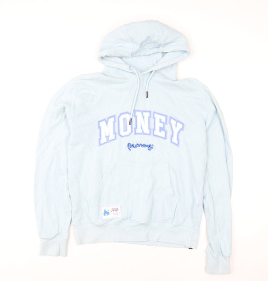 Womens UK Size S Money Blue Pullover Hoodie
