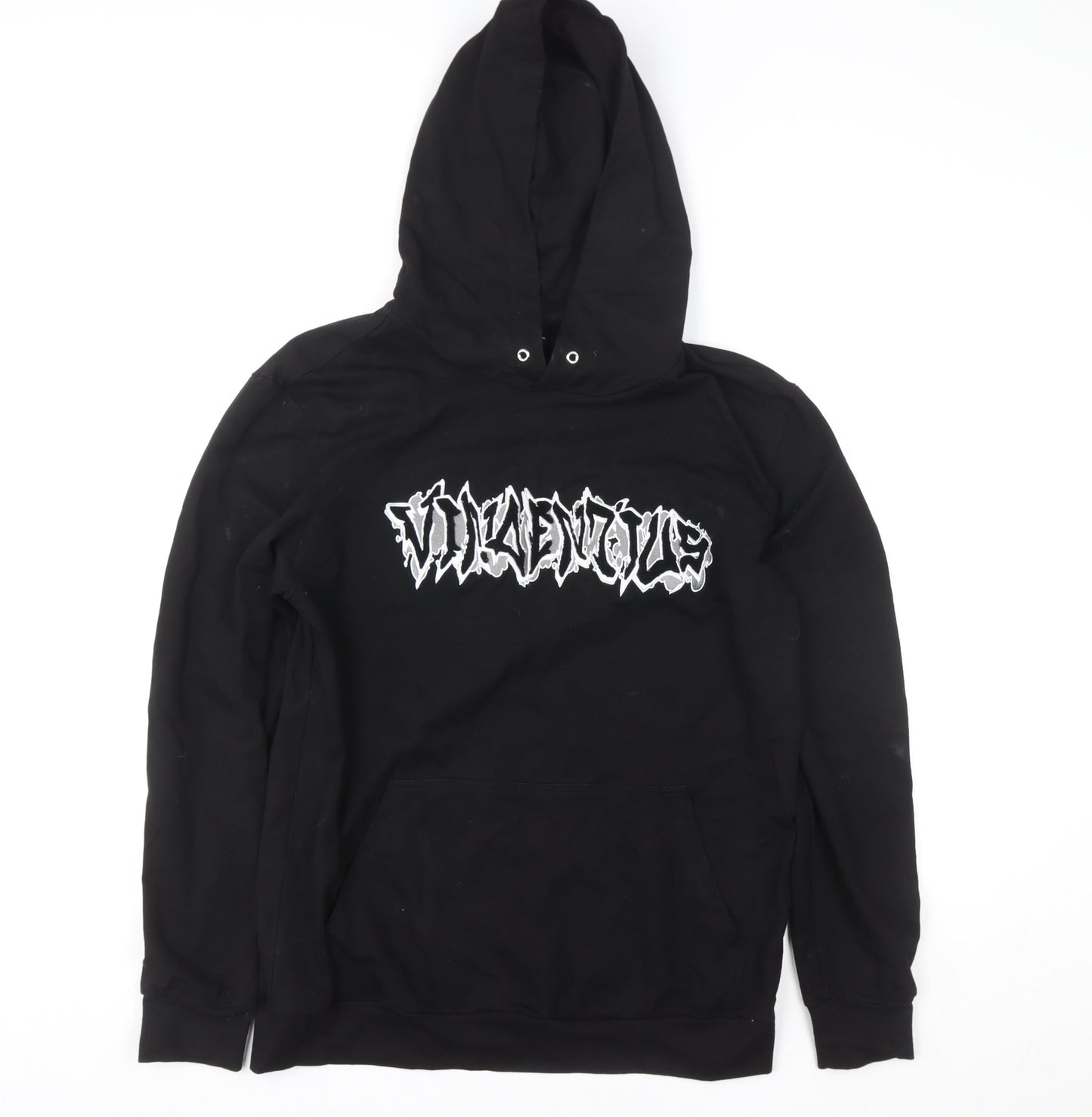 Womens UK Size L Vincentius Black Pullover Hoodie