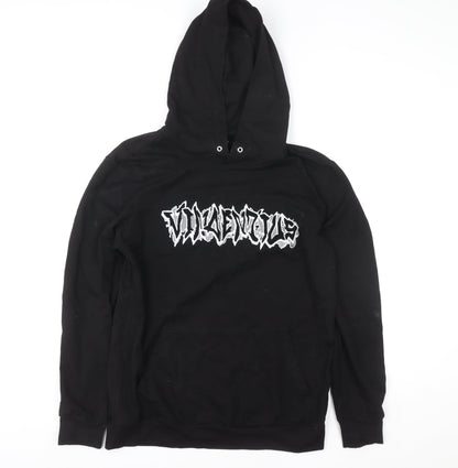 Womens UK Size L Vincentius Black Pullover Hoodie