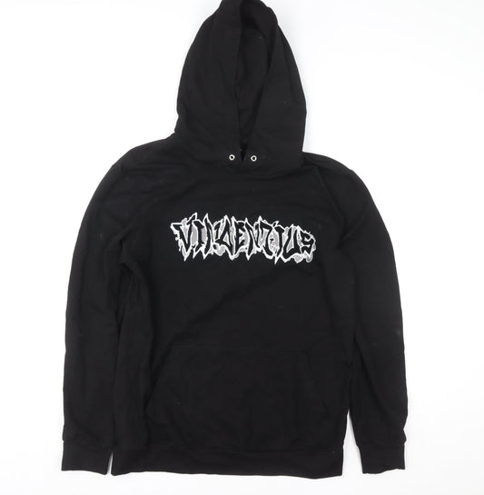 Womens UK Size L Vincentius Black Pullover Hoodie