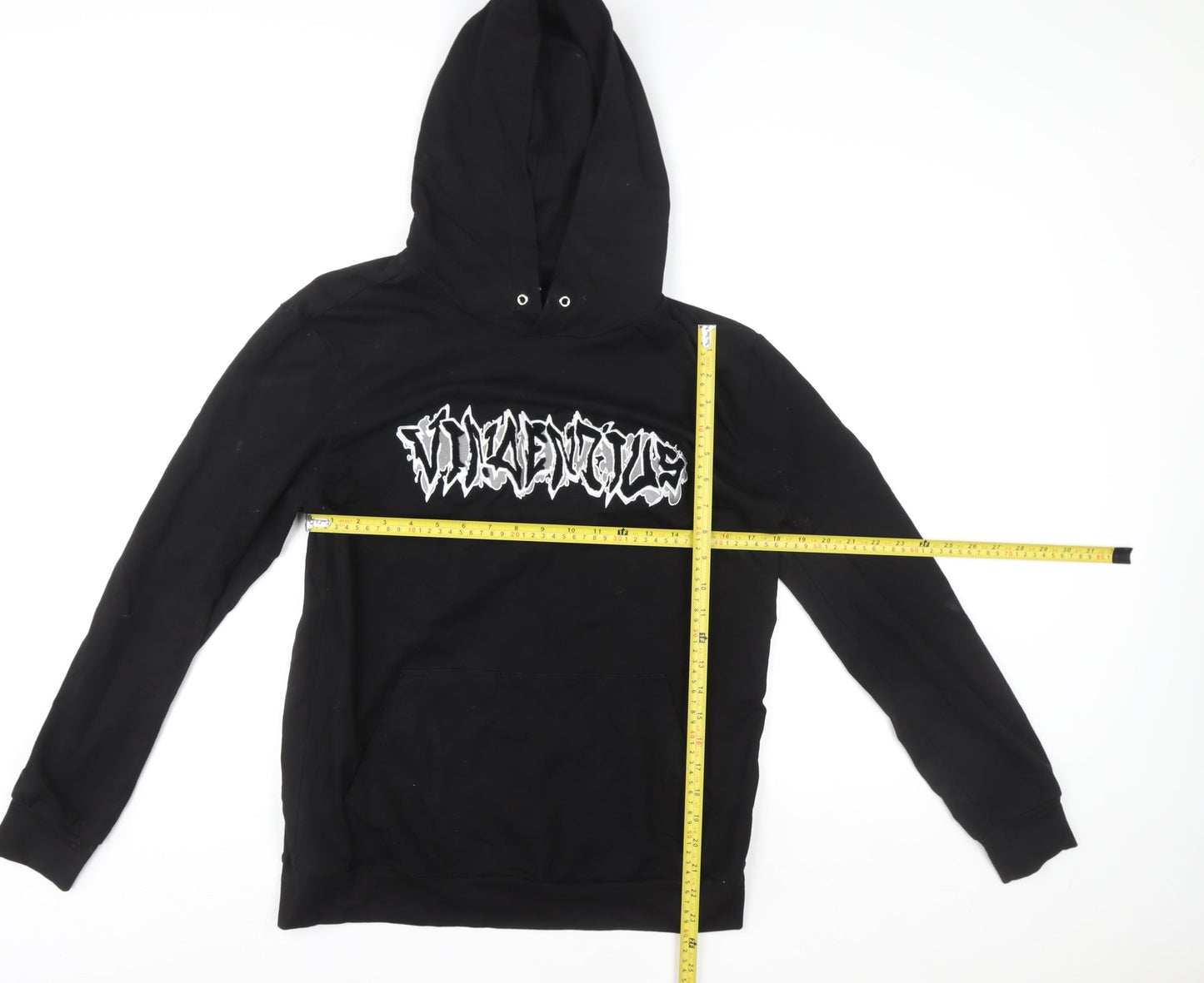 Womens UK Size L Vincentius Black Pullover Hoodie