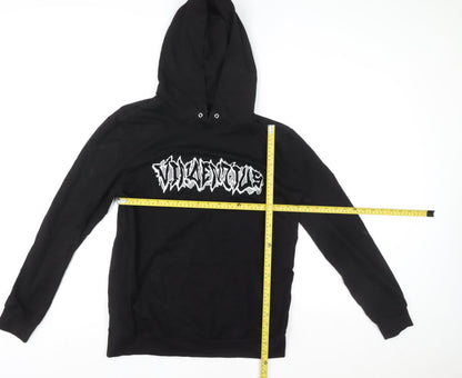 Womens UK Size L Vincentius Black Pullover Hoodie