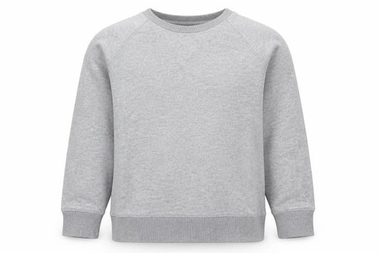 Front view of Next Grey Knit Crew Neck Pullover Sweatshirt unisex adults, size 14