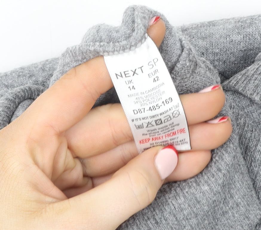 Unisex Adults UK Size 14 NEXT Grey Pullover Sweatshirt