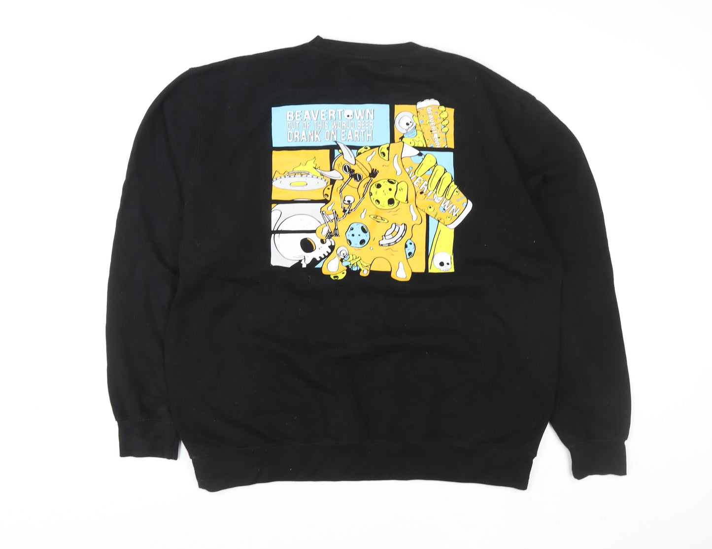 Mens UK Size 2XL Just Hoods Black Pullover Sweatshirt