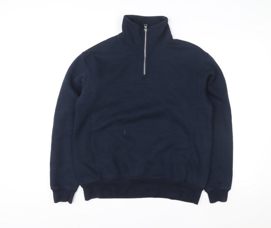 Mens UK Size S Zara Blue Pullover Sweatshirt