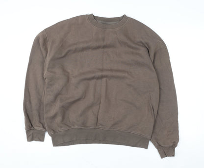 Mens UK Size S Cotton On Brown Pullover Sweatshirt