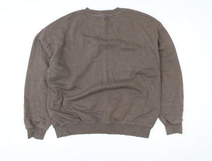 Mens UK Size S Cotton On Brown Pullover Sweatshirt