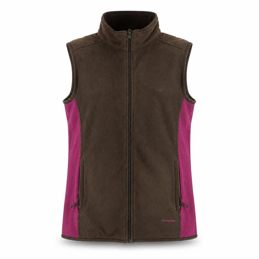 Mountain Life Women Brown Soft Shell Fleece Waistcoat Size 12