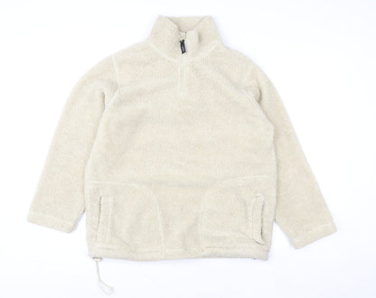 Womens UK Size S Joie de Vivre Beige Pullover Sweatshirt