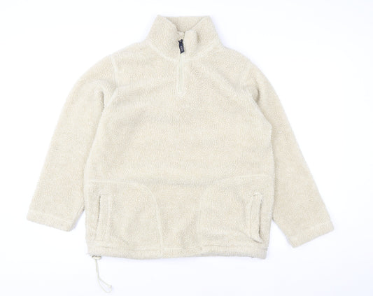 Womens UK Size S Joie de Vivre Beige Pullover Sweatshirt