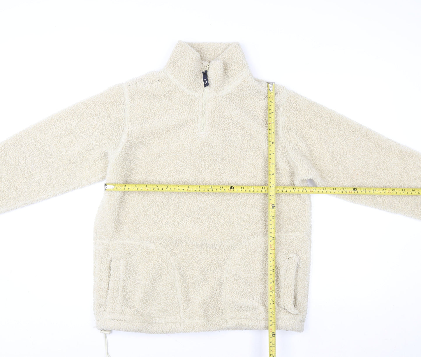 Womens UK Size S Joie de Vivre Beige Pullover Sweatshirt