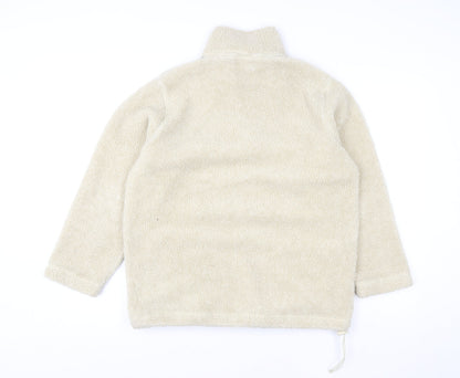 Womens UK Size S Joie de Vivre Beige Pullover Sweatshirt