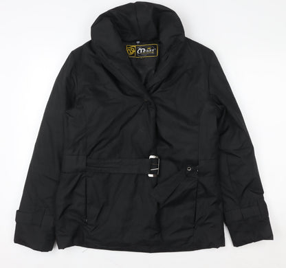 Womens UK Size S Missy by Ricco Toscani Black Belted Jacket