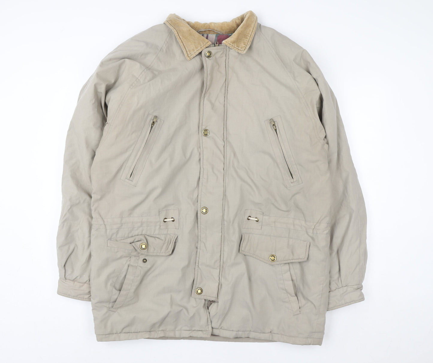 Mens UK Size L Weather Watcher Beige Parka Coat