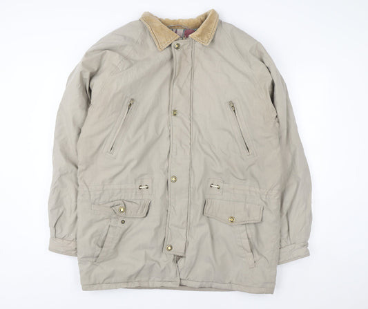 Mens UK Size L Weather Watcher Beige Parka Coat