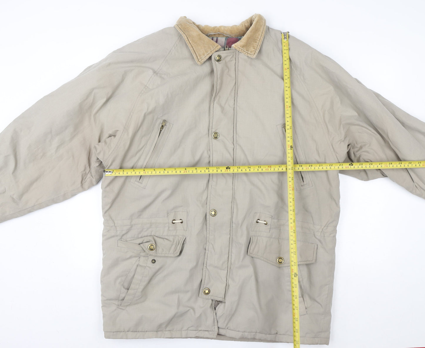 Mens UK Size L Weather Watcher Beige Parka Coat