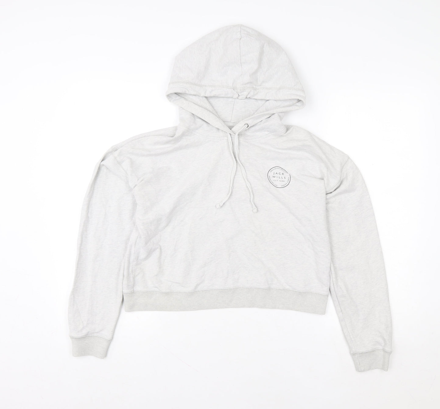 Womens UK Size 10 Jack Wills Grey Pullover Hoodie