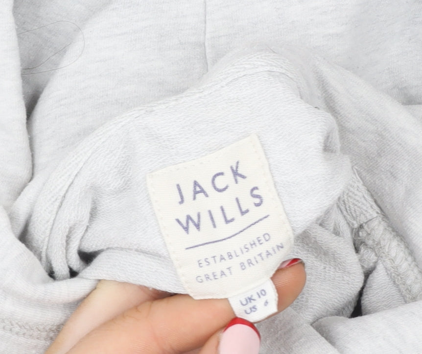 Womens UK Size 10 Jack Wills Grey Pullover Hoodie