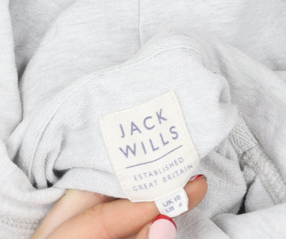 Womens UK Size 10 Jack Wills Grey Pullover Hoodie
